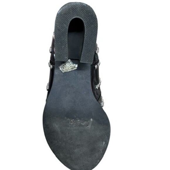 "JEFFREY CAMPBELL"Rylance-MB Women,s Black Silver Studded Leather Booties,Sz 9 - Picture 7 of 15